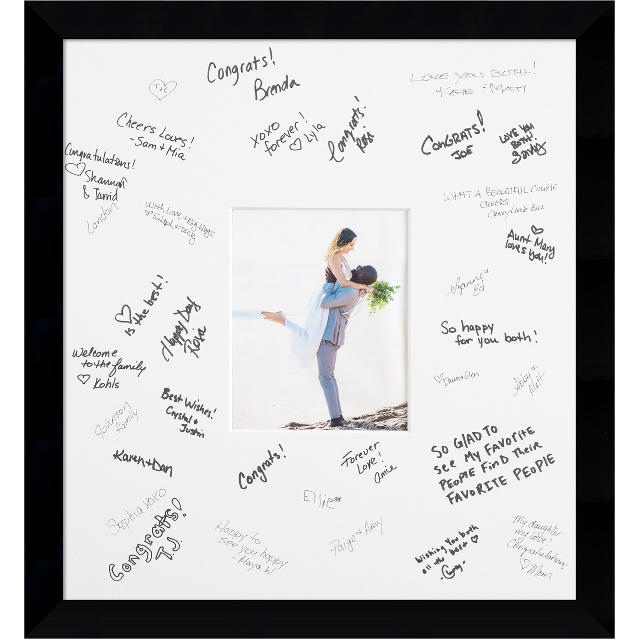 Museum Signature Mat Picture Frame, Photo Frame Wedding Guest Book Alternative, Autograph Picture Mat for Signature Board, Wedding Celebrations Graduations Support Encouragement or Retirement